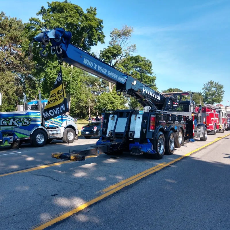 Unit 49 with a Slow Down Move Over banner